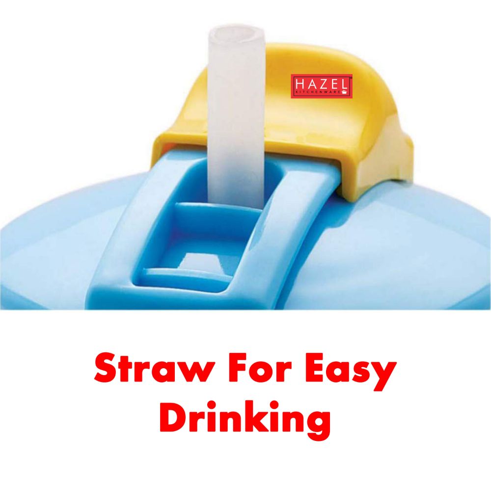 Plastic Sipper Bottle with Silicone Straw for Kids