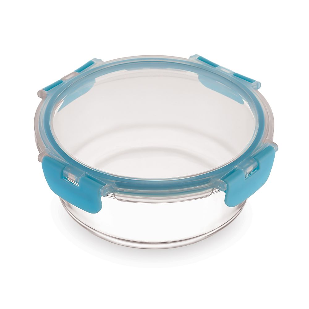 Borosilicate Glass Airtight Container (Round)- Leak Proof, 950ML