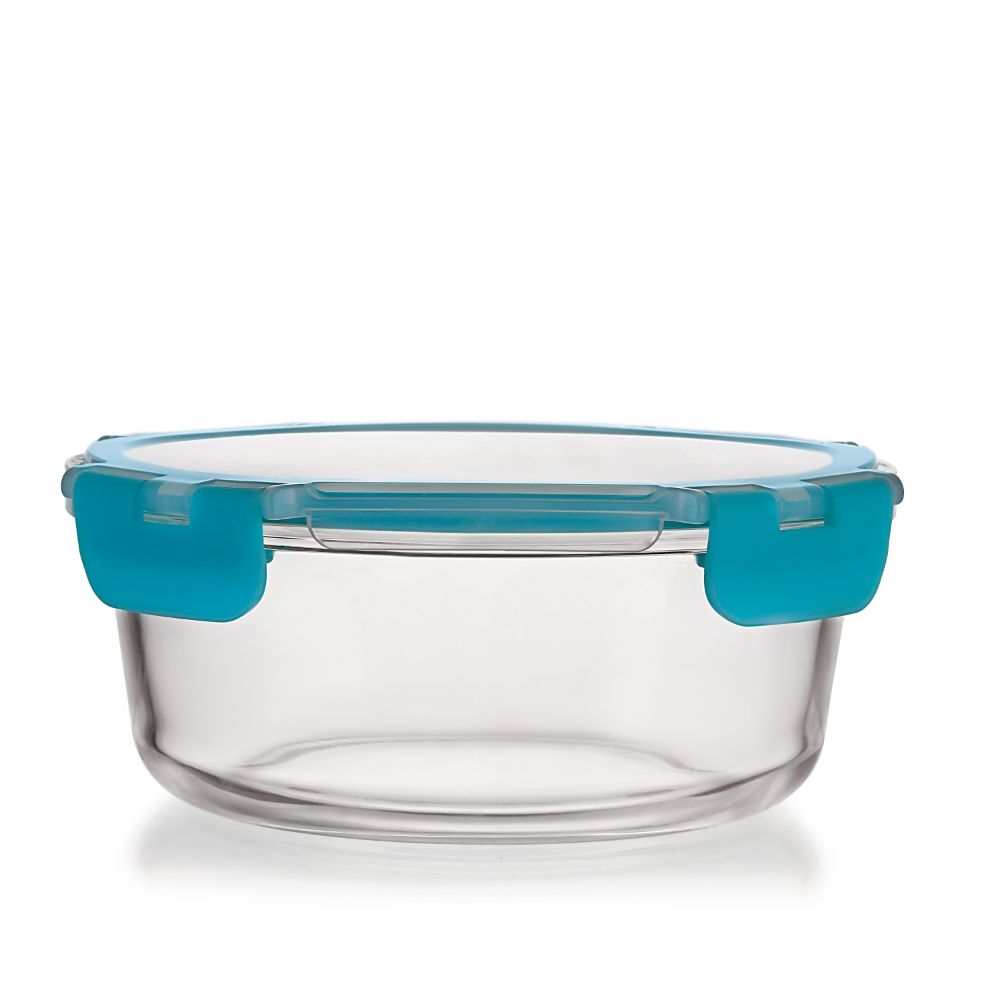 Borosilicate Glass Airtight Container (Round)- Leak Proof, 950ML