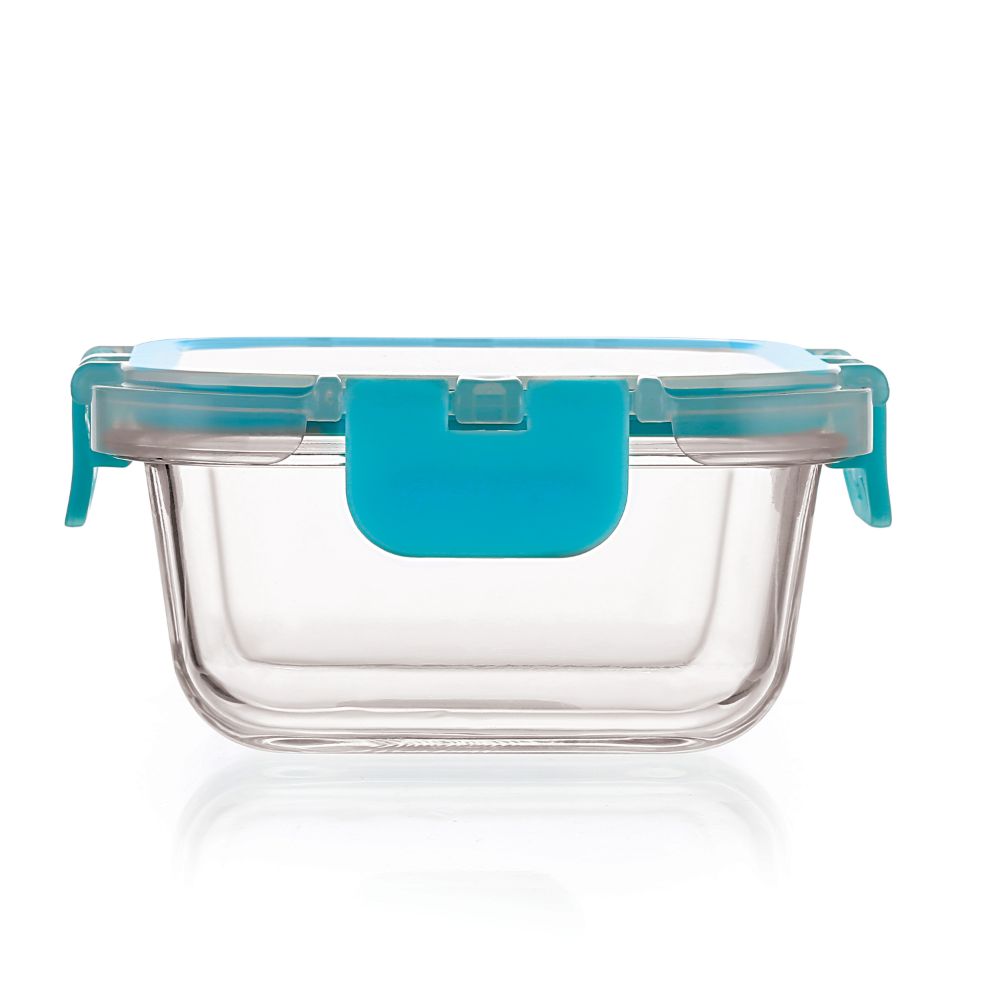 Borosilicate Glass Airtight Container (Sqaure)- Leak Proof, 320ML
