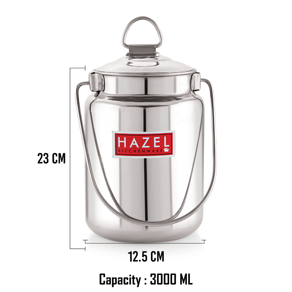 Stainless Steel Barani for Kitchen Oil, Milk & Ghee Multipurpose Container