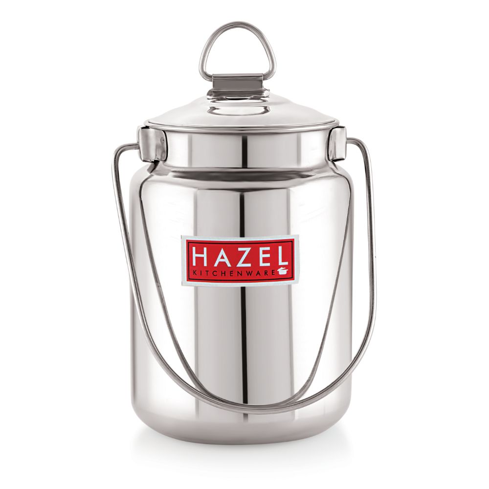 Plain Stainless Steel Ghee Barani, Milk, Oil, Multipurpose Container -  4 L