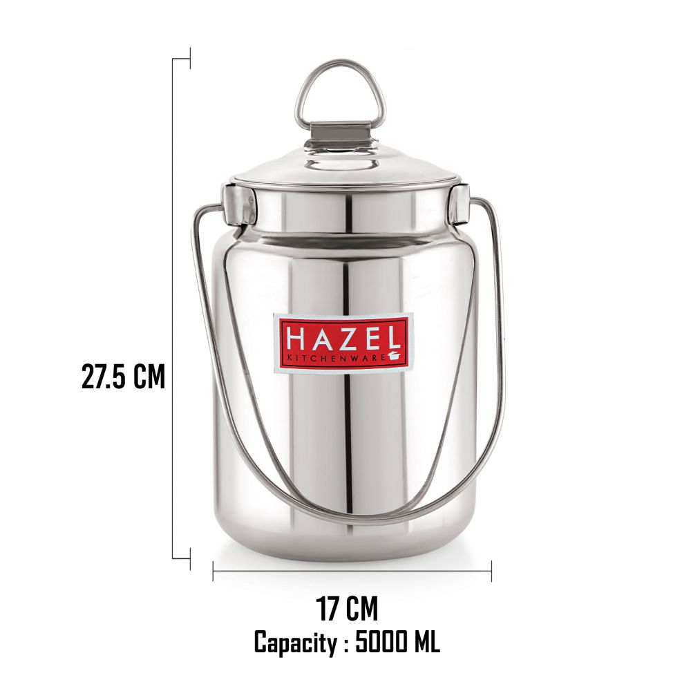Stainless Steel Oil/ Ghee/ Milk Container – 5000 ML
