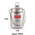 Designer Stainless Steel  Barani for Milk, Ghee or Oil, 2.5 L