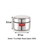 Stainless Steel Mini Airtight Container – 250 ML