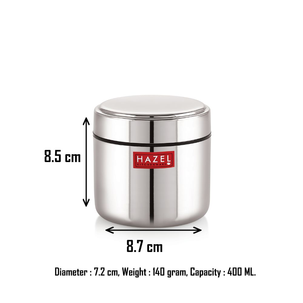 Stainless Steel Mini Airtight Container – 400 ML
