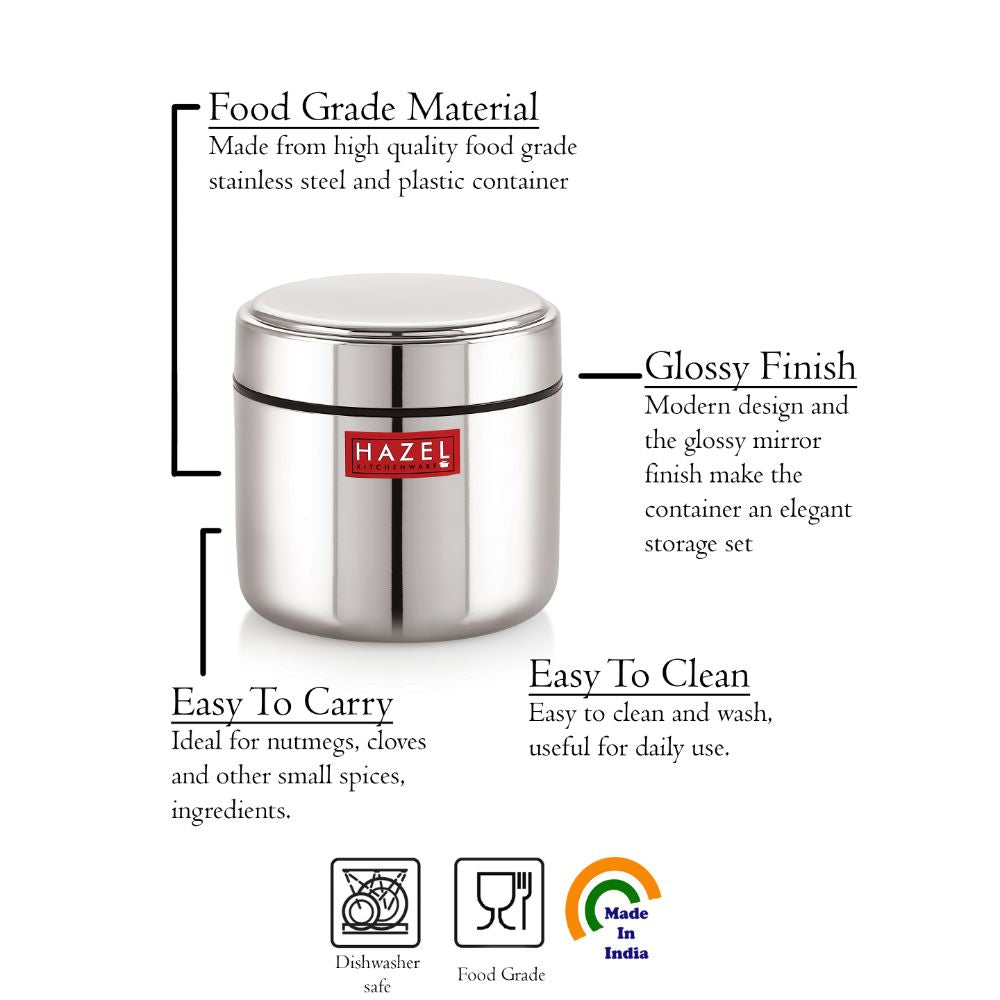 Stainless Steel Airtight Food Container, Durable Kitchen Storage