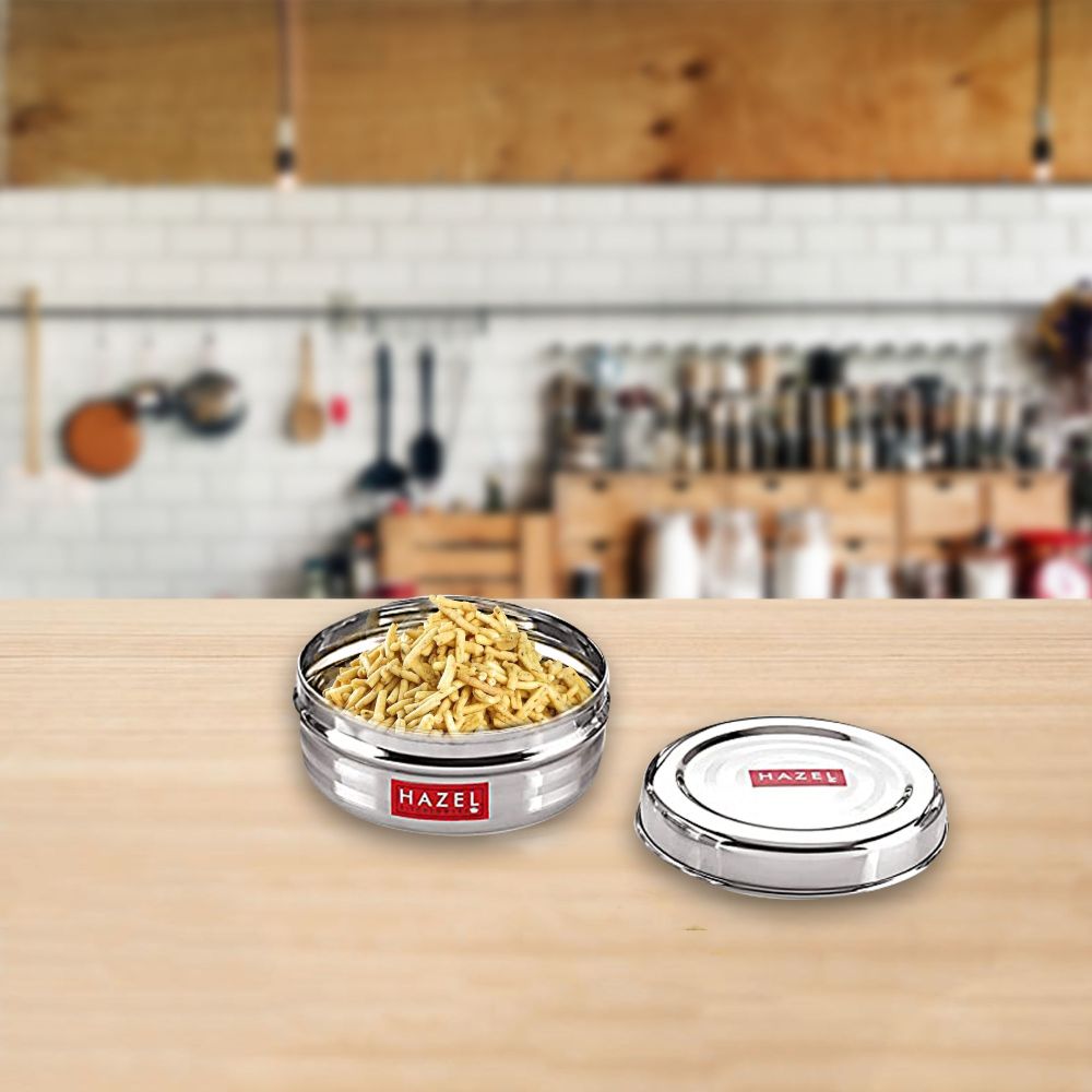 Stainless Steel Round Masala Container 250ml