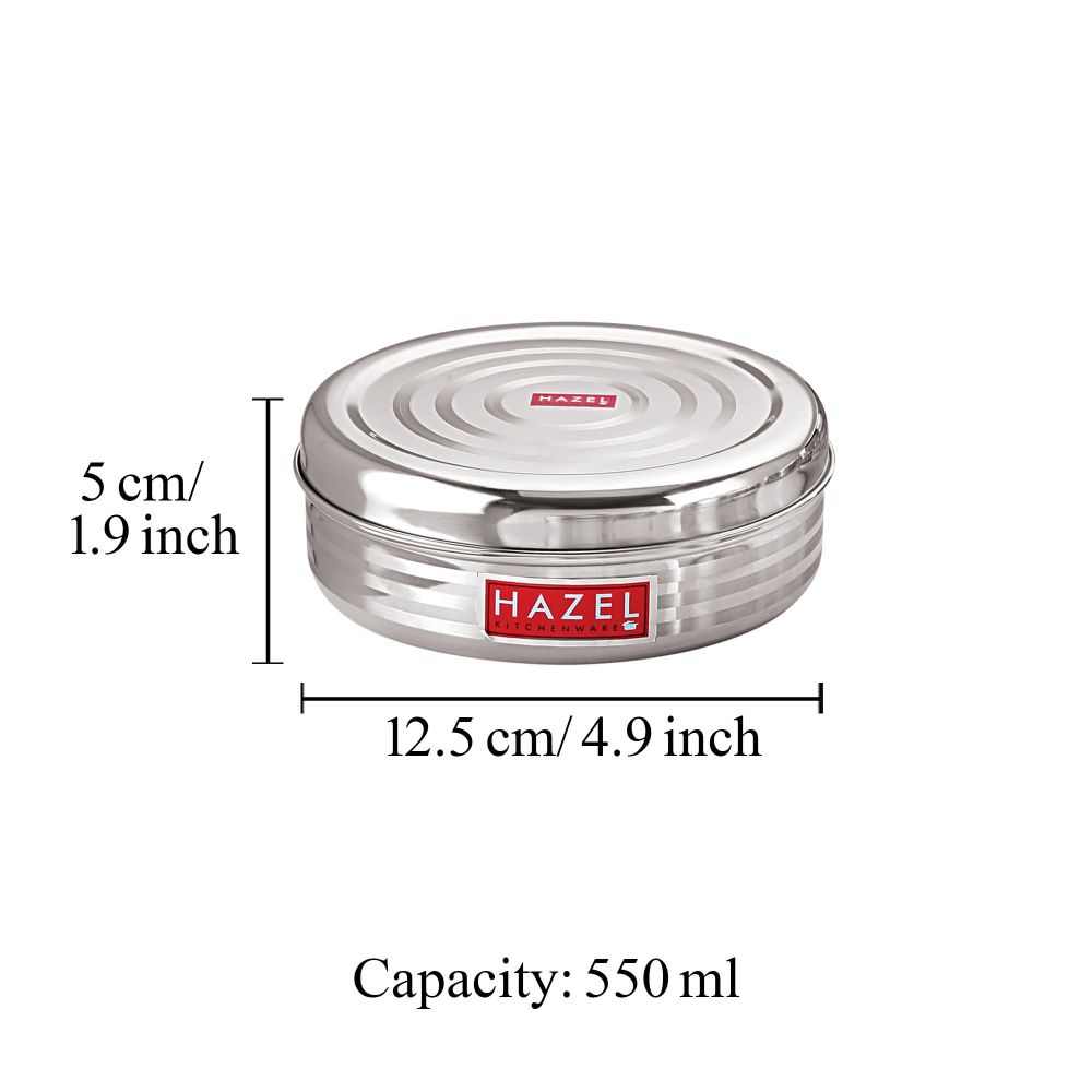 Small Stainless Steel Storage Container - 550ML