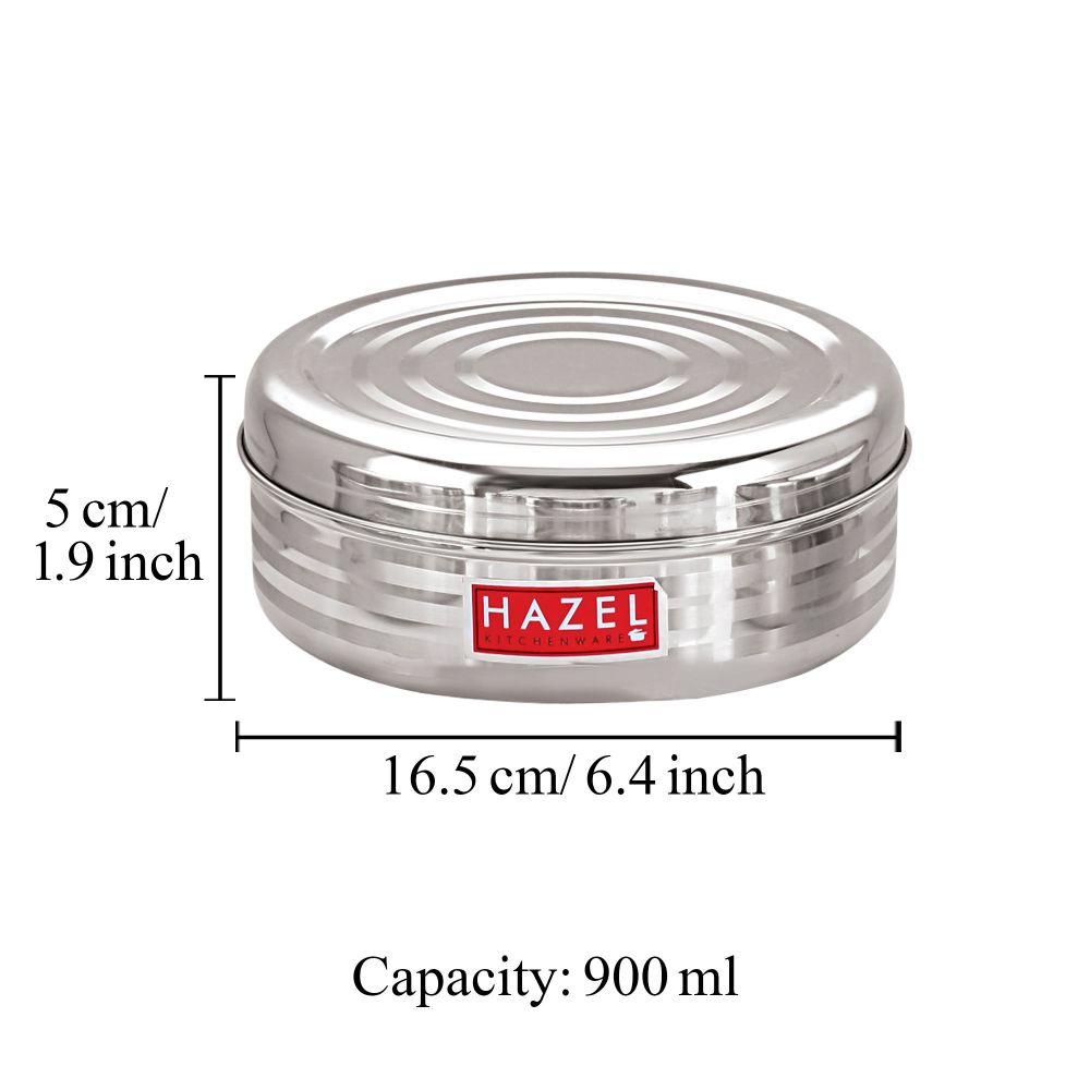 Stainless Steel Food Storage & Masala Containers with Lid