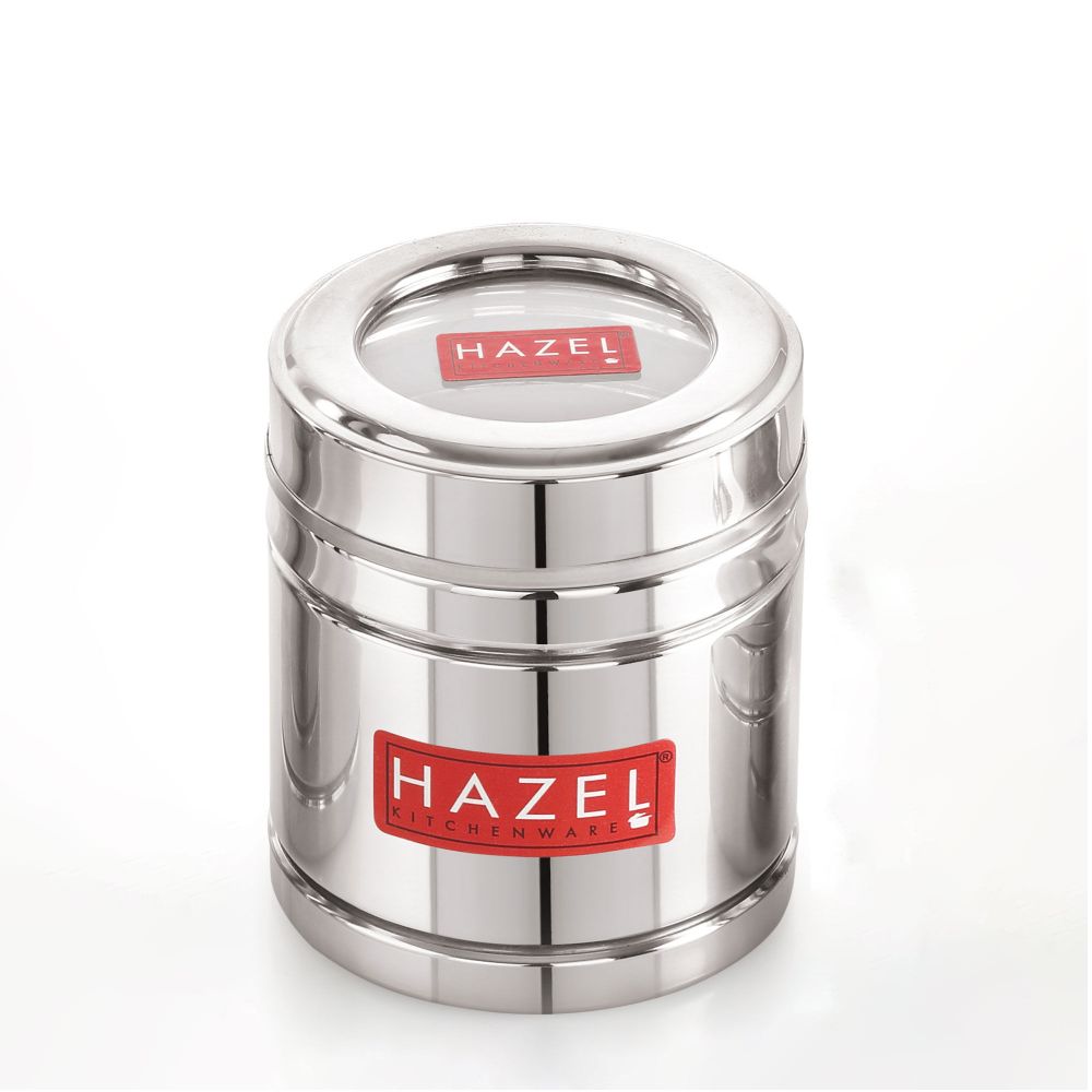 Steel Coffee Container with Transparent Lid, 500ML
