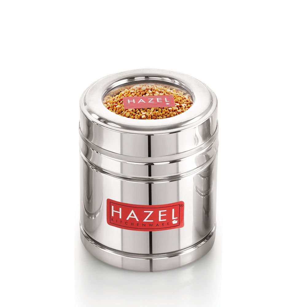 Airtight Stainless Steel Storage Containers with Transparent Lid