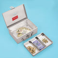 Stainless Steel Cash Box With 4 Compartments -Large
