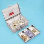 Stainless Steel Cash Box  With 4 Compartments -Large