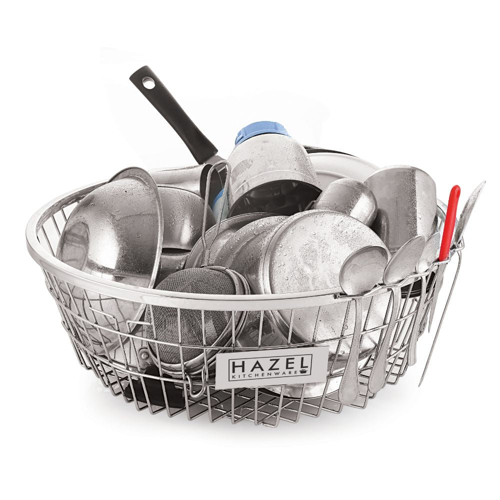 Round Stainless Steel Dish Drainer, 51.5 cm