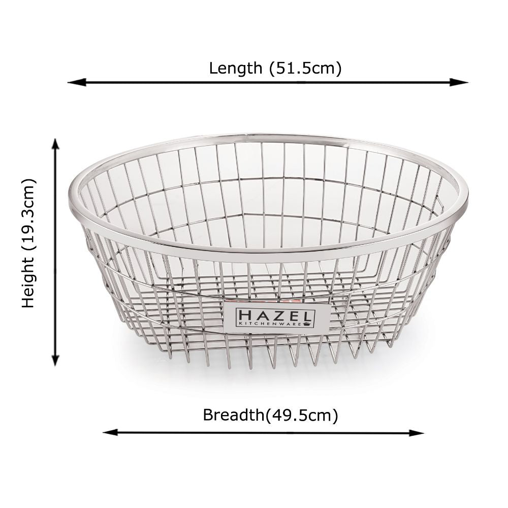 Round Stainless Steel Dish Drainer, 51.5 cm