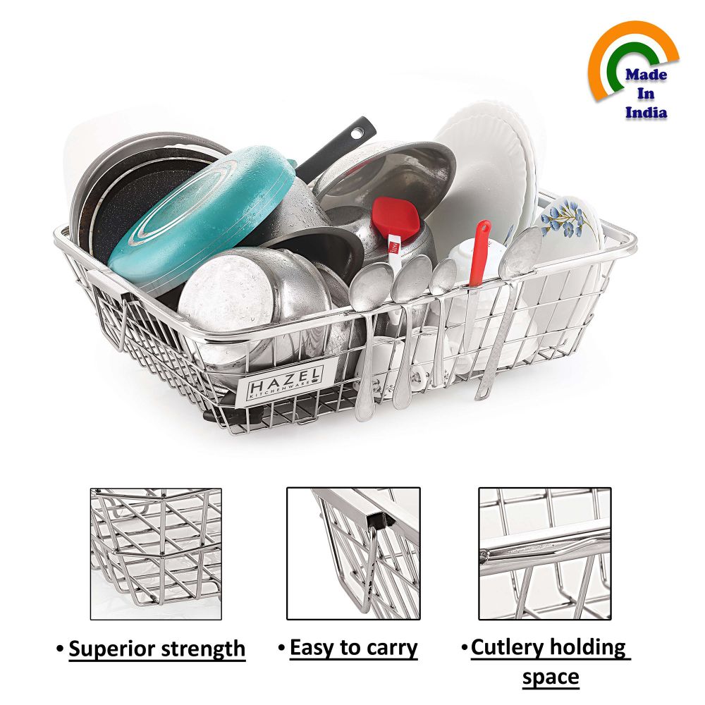 Sqaure Stainless Steel Dish Drainer