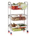 3 Layer Fruit Vegetable Basket Trolley