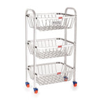 3 Layer Fruit Vegetable Basket Trolley