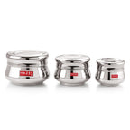 Stainless Steel  Apple Shape Container Set of 3 (950, 1500 & 2550 ML)