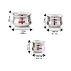Stainless Steel  Apple Shape Container Set of 3 (950, 1500 & 2550 ML)