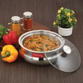 Stainless Steel Roti Casserole/Hotcase with Glass Lid – 800 ML