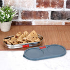 Oval Stainless Steel Roti Box/Puri Dabba With Leak Proof Lid