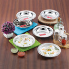Stainless Steel Snack Bowl/ Small Plate -Set of 6, 600ML