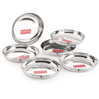 Stainless Steel Serving Plate Set of 6, 650ML