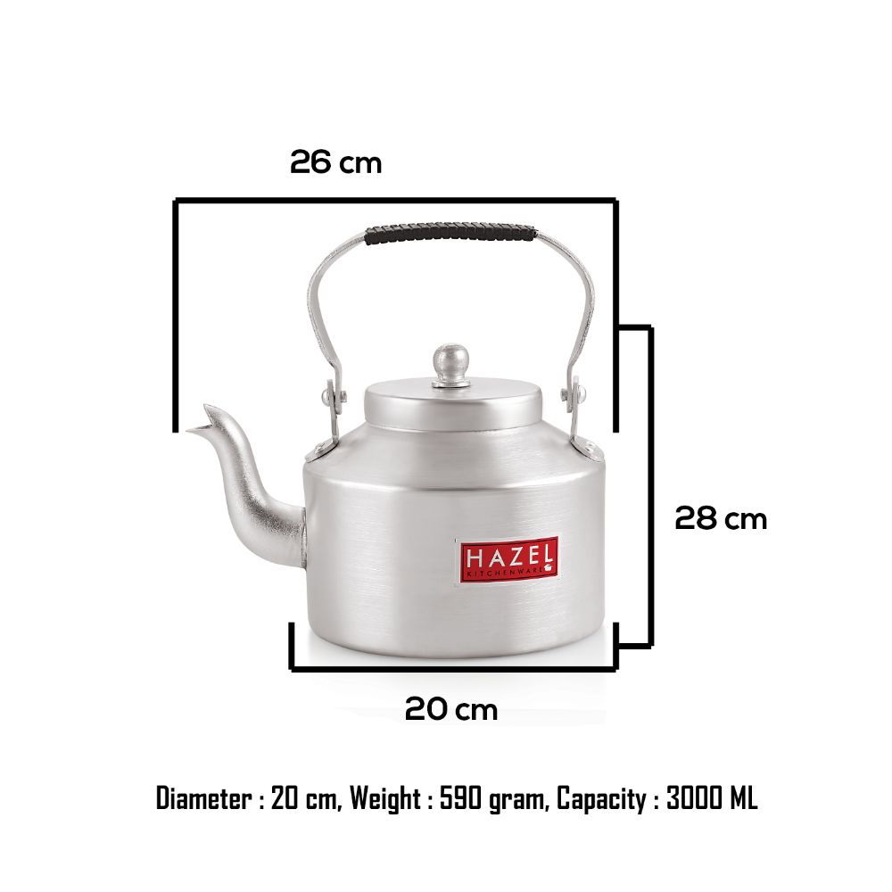 Aluminium Traditional Tea Kettle with Handle, 3 L, 20 cm