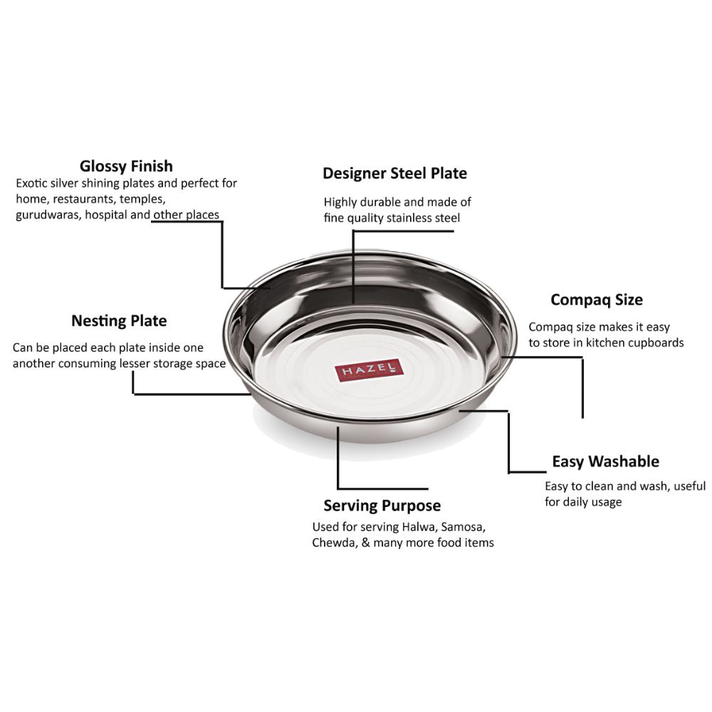 Stainless Steel Small Plate, 150 ML