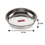 Stainless Steel Small Plate, 150 ML