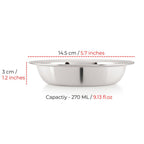 Stainless Steel Dahi wada plate 270 ML