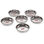 Steel Snack Plates, Set of 6, 11cm