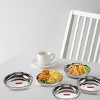 Stainless Steel Snack Plates - Set Of 6, 13 cm