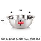 Stainless Steel Serving Bowl ,17 cm, 800 ML
