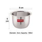 Stainless Steel Mini Tea Glass 100 ML, 8 cm