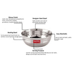 Steel Katori/ Bowl, Set of 6 , 9cm