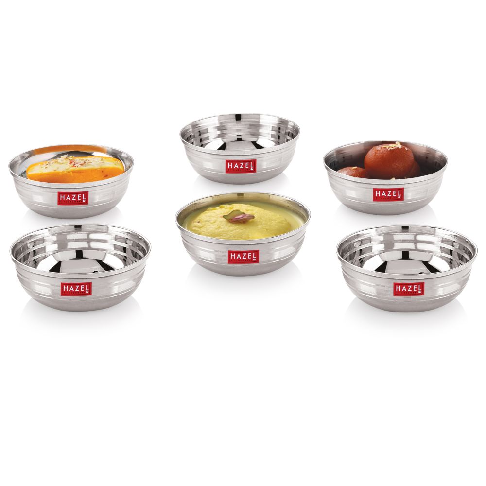 Steel Katori/ Bowl, Set of 6 , 9cm