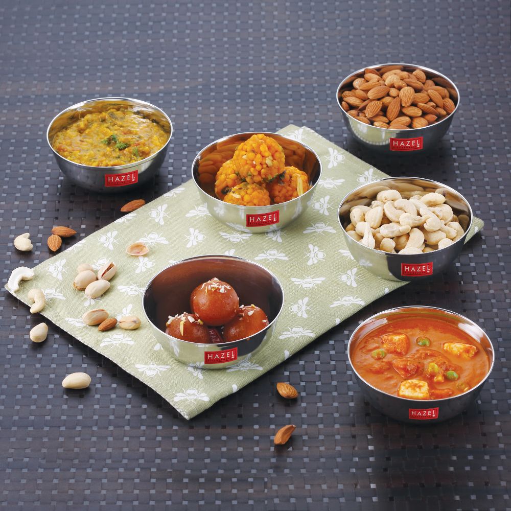 Steel Bowl /Katori Set of 6, Large