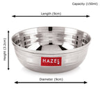 Stainless Steel Dessert Bowl, 150 ML Set of 3
