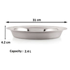 Stainless Steel Parat (Atta Kneading Plate) 31 cm, 2400 ML