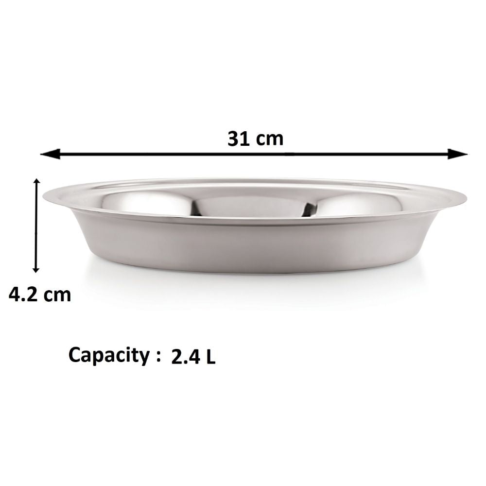 Stainless Steel Parat for Atta Kneading, Ideal for Atta & Dough Mixing