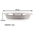 Stainless Steel Parat for Dough Kneading - 3900 ml, 37 cm