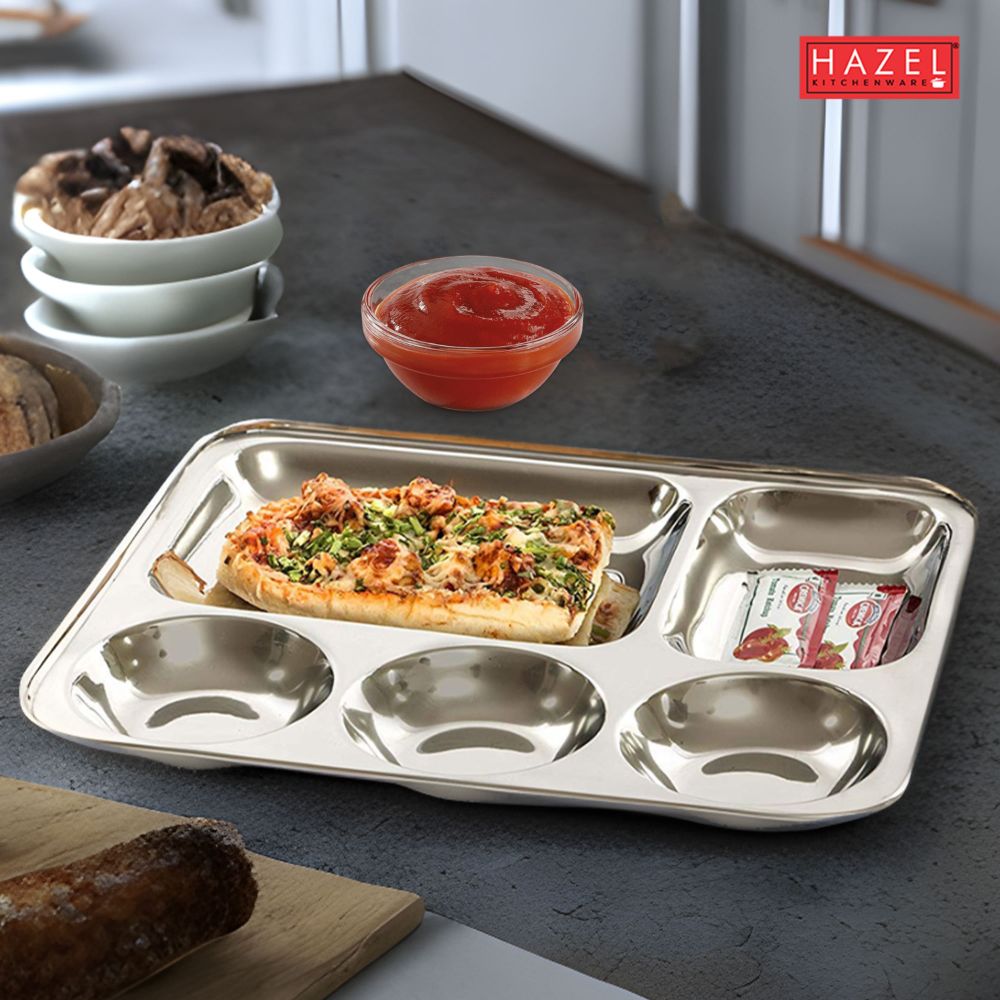 Stainless Steel Compartment Mess Plate