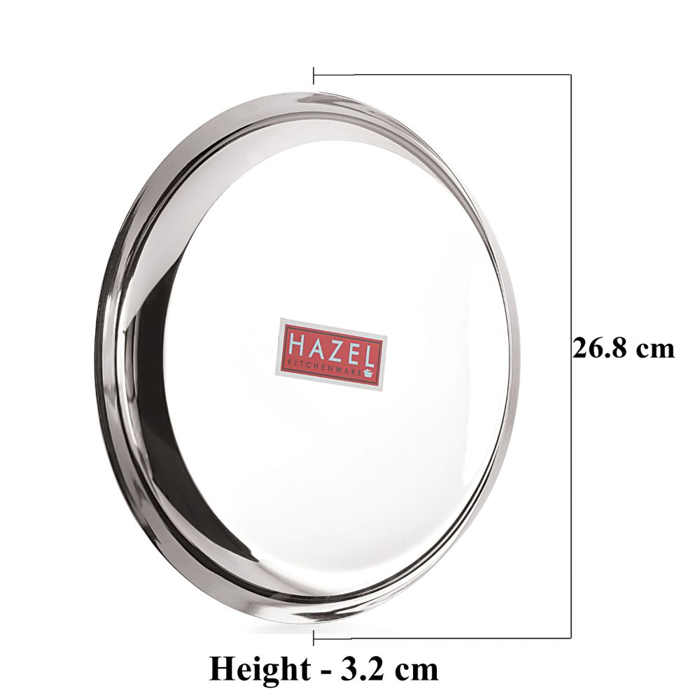 Stainless Steel Dinner Plates, Durable Food Grade Lunch Thali