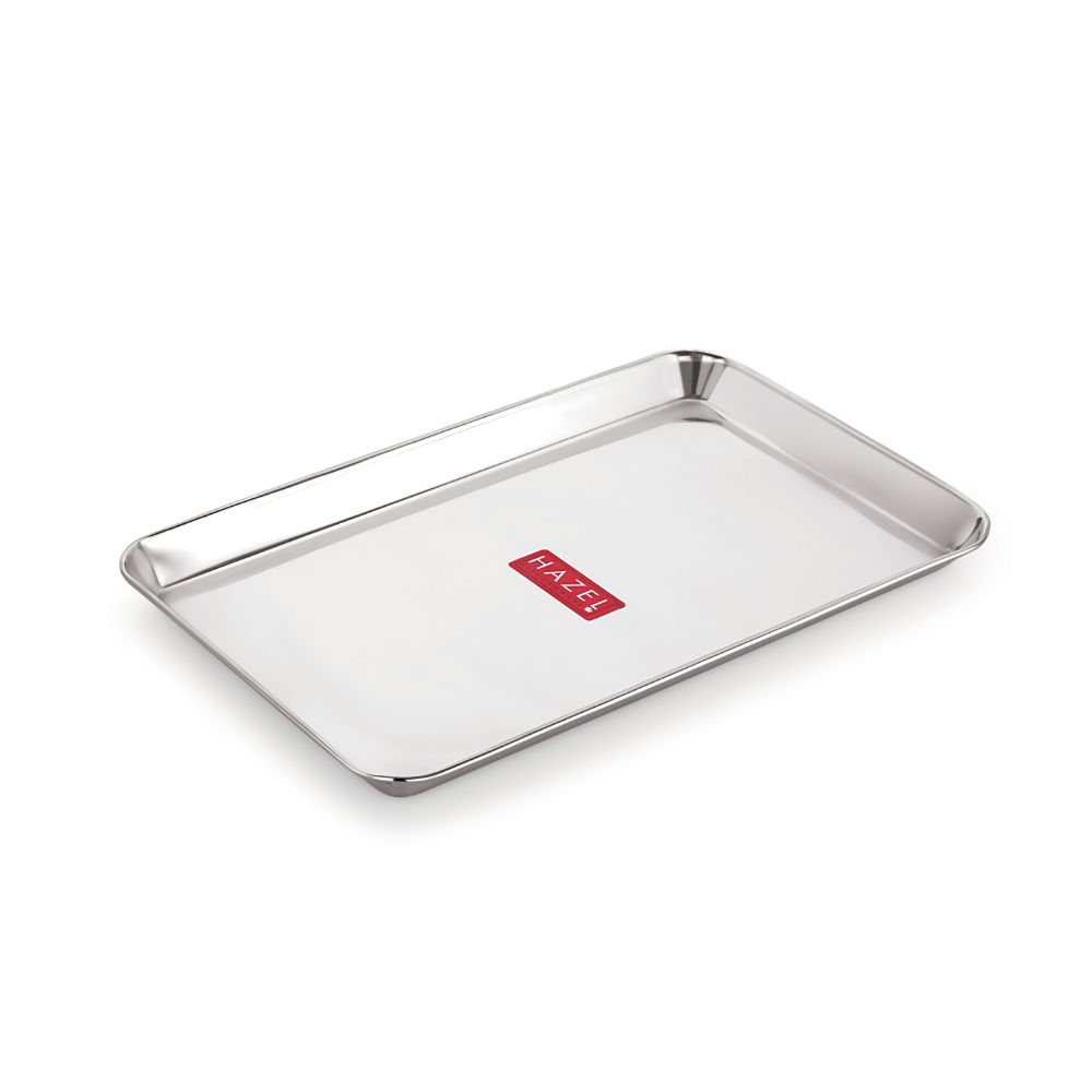 Rectangle Stainless Steel Serving Tray, 29.5 x 19 cm