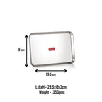 Rectangle Stainless Steel Serving Tray, 29.5 x 19 cm