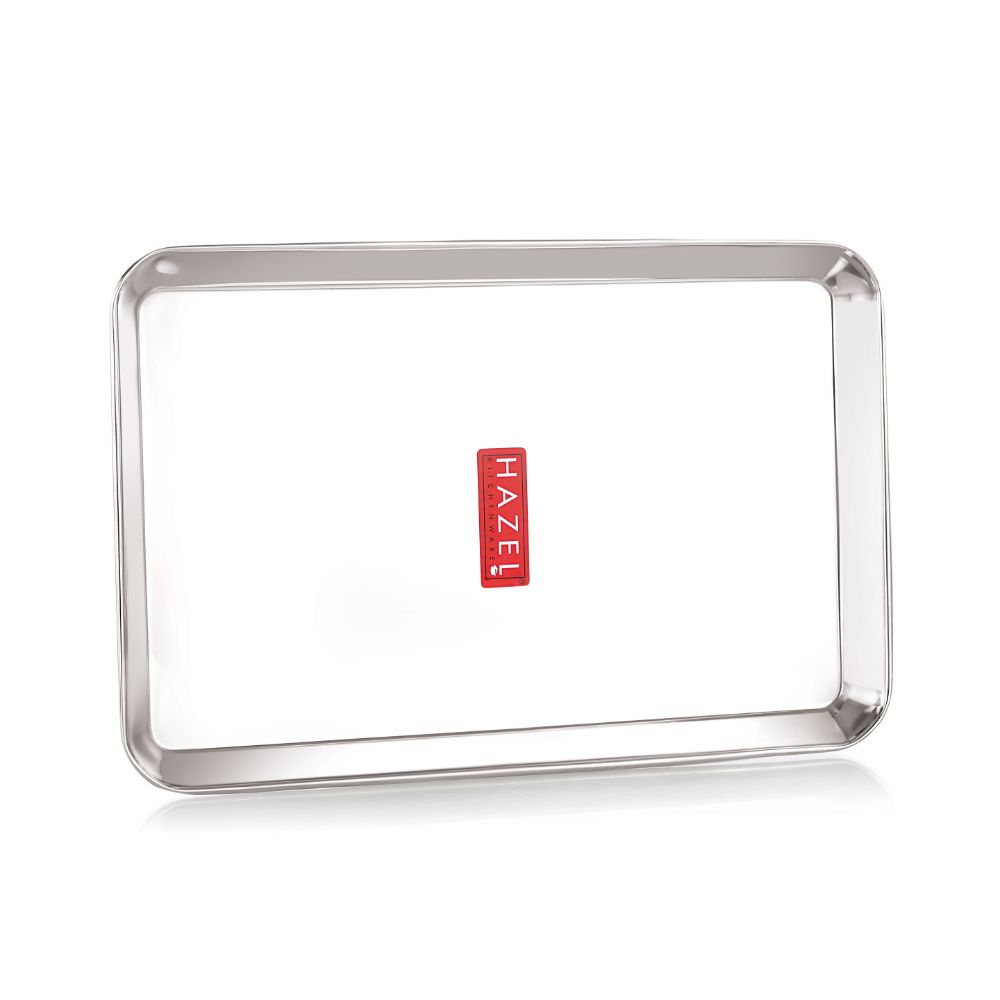Rectangle Stainless Steel Serving Tray, 29.5 x 19 cm