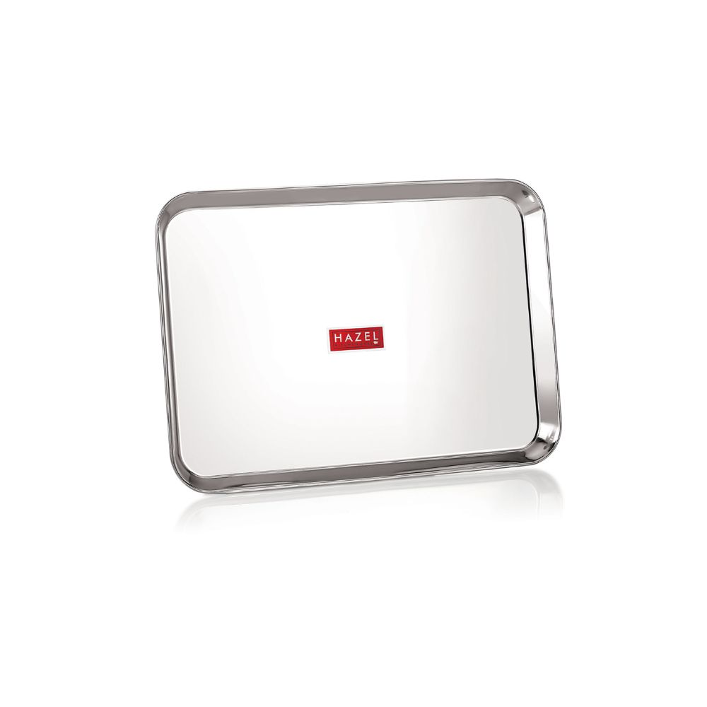 Rectangle Stainless Steel Serving Tray, 38.1 x 26.4 cm